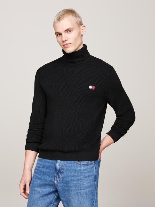 Produktbild Tommy Hilfiger Tommy Jeans Slim Fit Coltrui met wol - Zwart - Maat L (L)