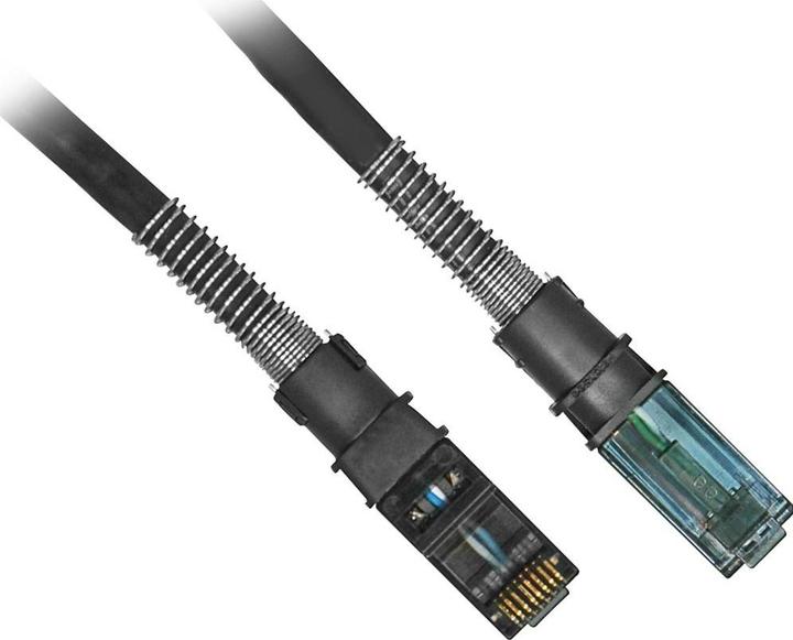 Actual product image Digitus ASSMANN LED Patchk.,CAT 6a U/UTP, 10GBit Cu, PVC, 1.8 m, bw, PU=12 (U/UTP, CAT6a, 1.80 m)