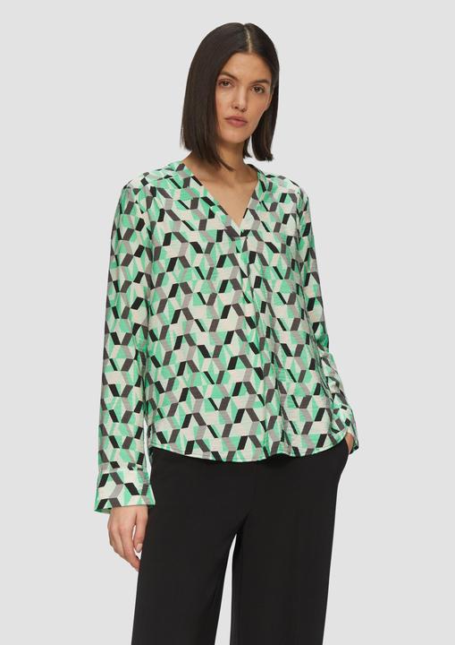 Actual product image s.Oliver Bluse Strukturierte Bluse mit V-Ausschnitt (40)