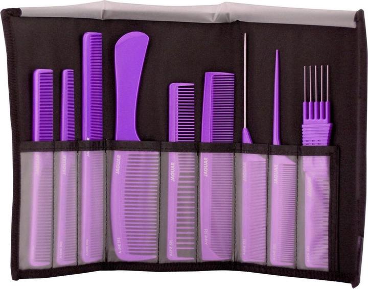 Actual product image Jaguar A-Line Comb Set with 9 Lavender Combs No. A599-16