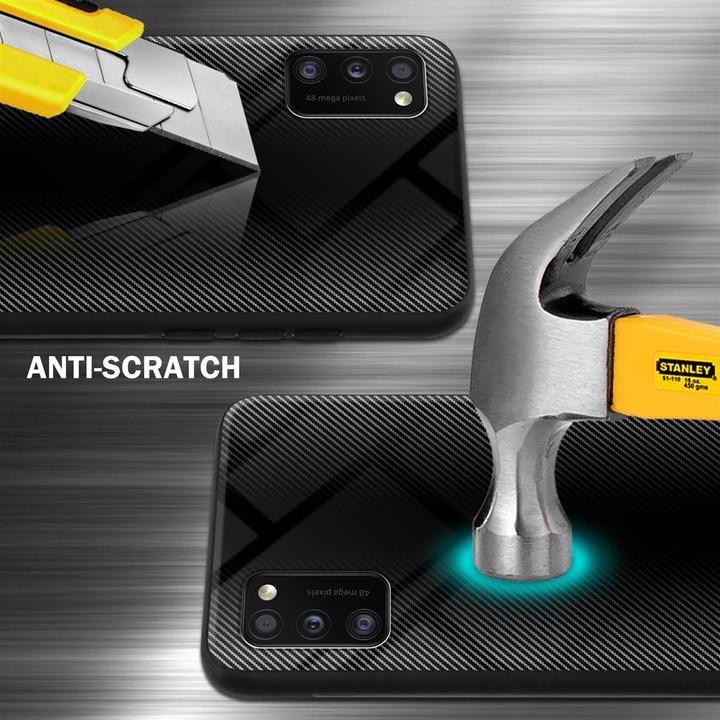 Actual product image Cadorabo TPU Striped Glass Cover (Samsung Galaxy A41)