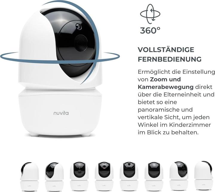 Image du produit Nuvita Moniteur audio-vidéo pour bébé digital 4,3" avec CAMÉRA PANORAMIQUE ET INCLINABLE (Vidéo et audio, 300 m)
