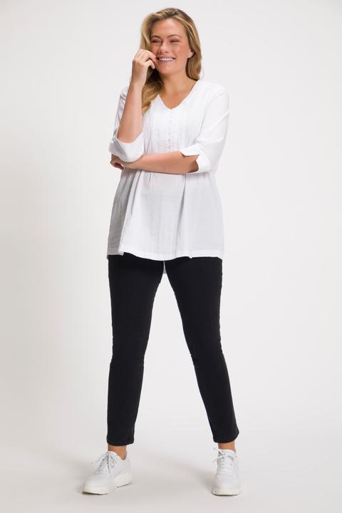 Produktbild Ulla Popken Bubble-Tunika, Biesen, Herzausschnitt, 3/4-Arm (42, 44)