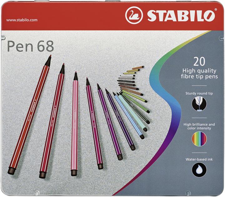 Produktbild STABILO Pen 68 Premium-Filzstift (Mehrfarbig, 20 x)