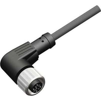 Rs Pro konfektioniertes Sensorkabel 4-adrig Buchse gewinkelt / offenes Ende, Länge 5m, Elektronikkabel + Stecker, Schwar...