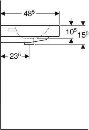 Productafbeelding Geberit Keramag / Aanrechtwastafel iCon 60 cm wit 124560000 (485 mm, 600 mm)
