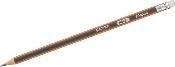 Actual product image Maped Pencil BLACK'PEPS, with eraser, hardness: HB (HB, 1 x)