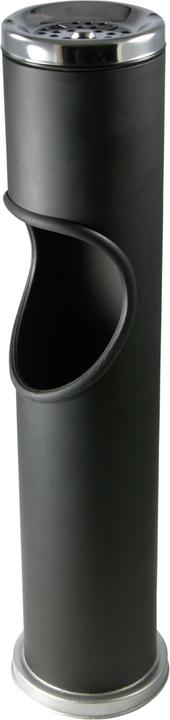 Produktbild Novaliv Standaschenbecher für draussen Schwarz 46,5cm hoch 9,5cm Ø 2in1 für Müll- und Zigarettenabfäl