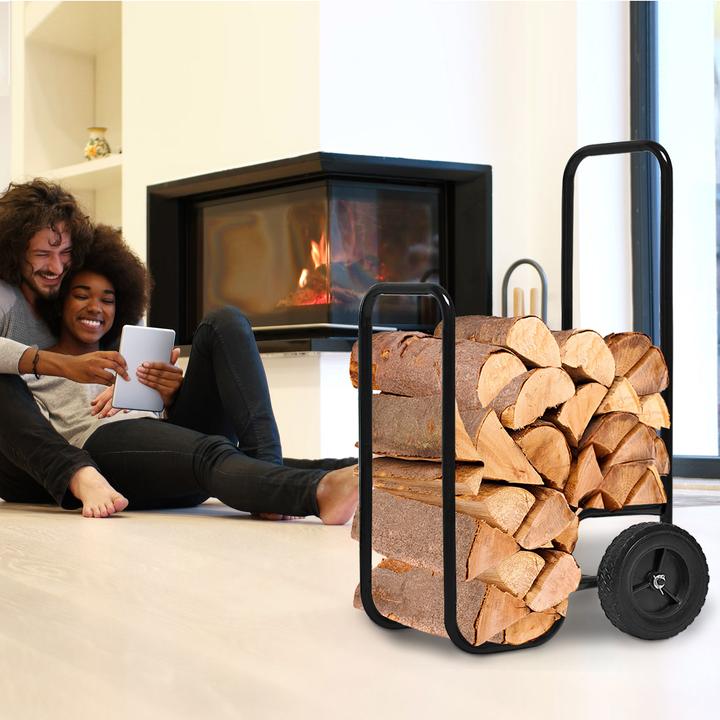 Actual product image Deuba Firewood trolley