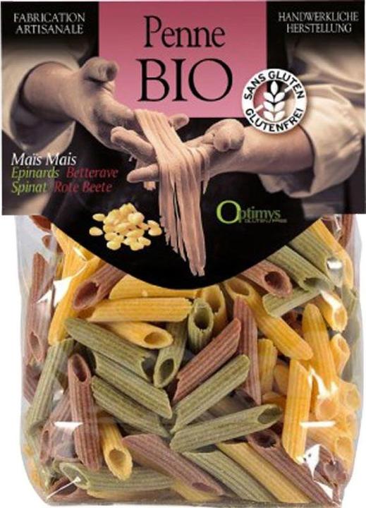 Actual product image Optimys Tricolor corn penne organic (263 g)
