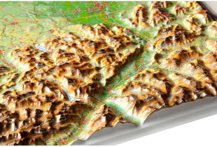 Actual product image 3D Reliefkarte Bayerisches Oberland