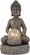 IKO Buddha sitzend grau mit LED-Licht h=43cm b=23,5cm