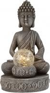 Produktbild IKO Buddha sitzend grau mit LED-Licht h=43cm b=23,5cm