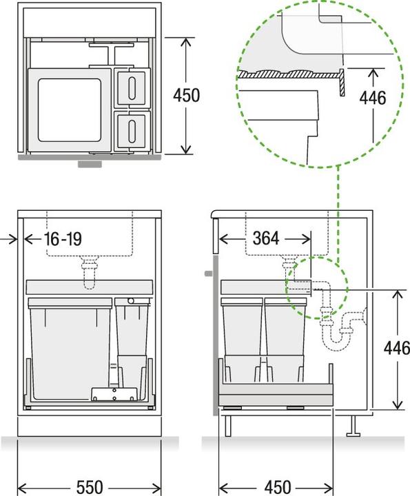 Immagine prodotto Müllex Sistema di estrazione dei rifiuti X-LINE X55 Premium Pro (40 l)
