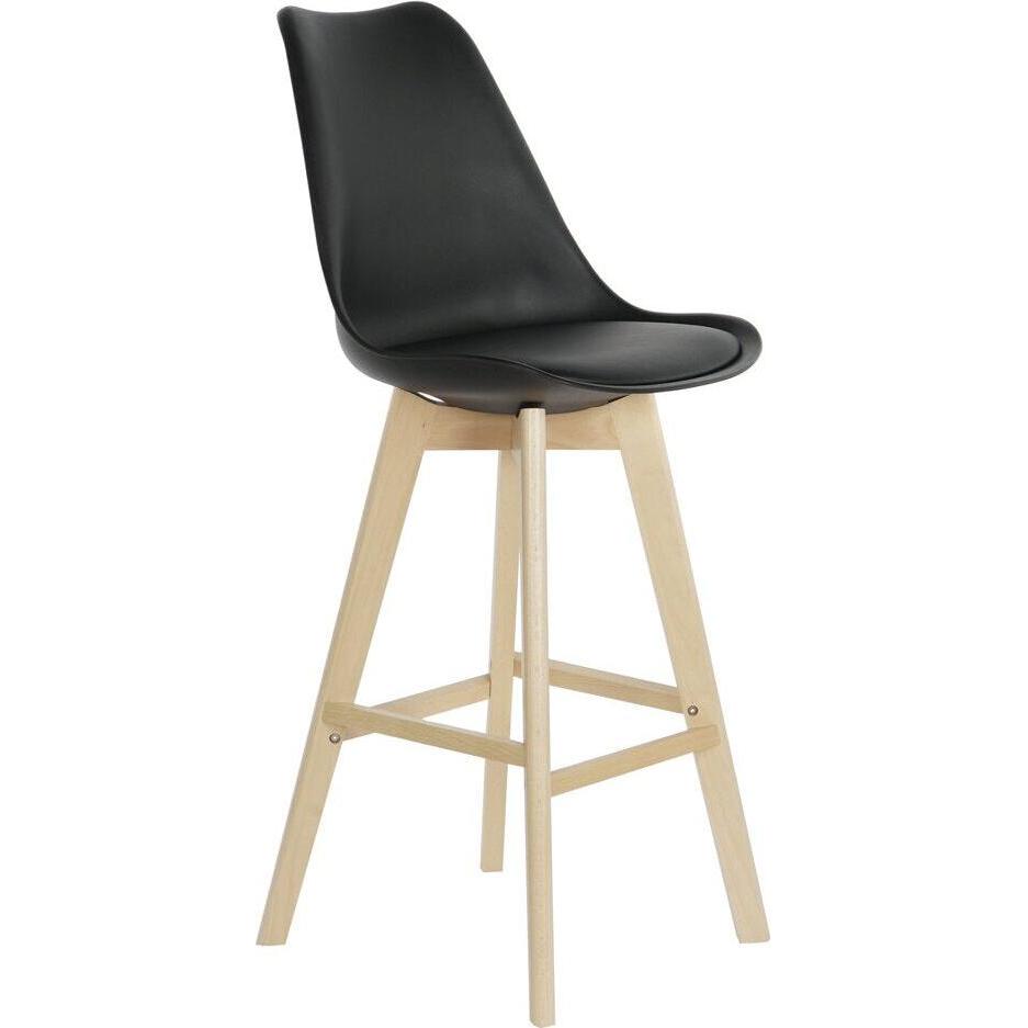 DKD Home Decor, Sedie, Stool 57,5 x 50,5 x 109 cm Black Beech