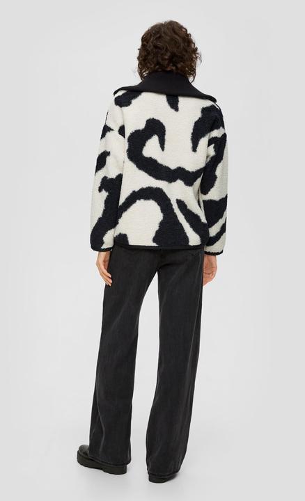 Produktbild s.Oliver Sweatshirt Gemusterter Teddyplüsch-Troyer (38)