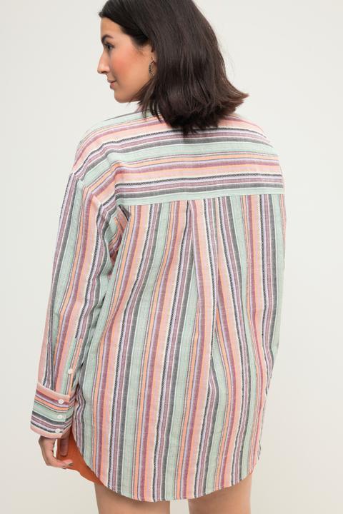 Image du produit Studio Untold Chemisier oversized à rayures, col de chemise et manches longues (50, 52)