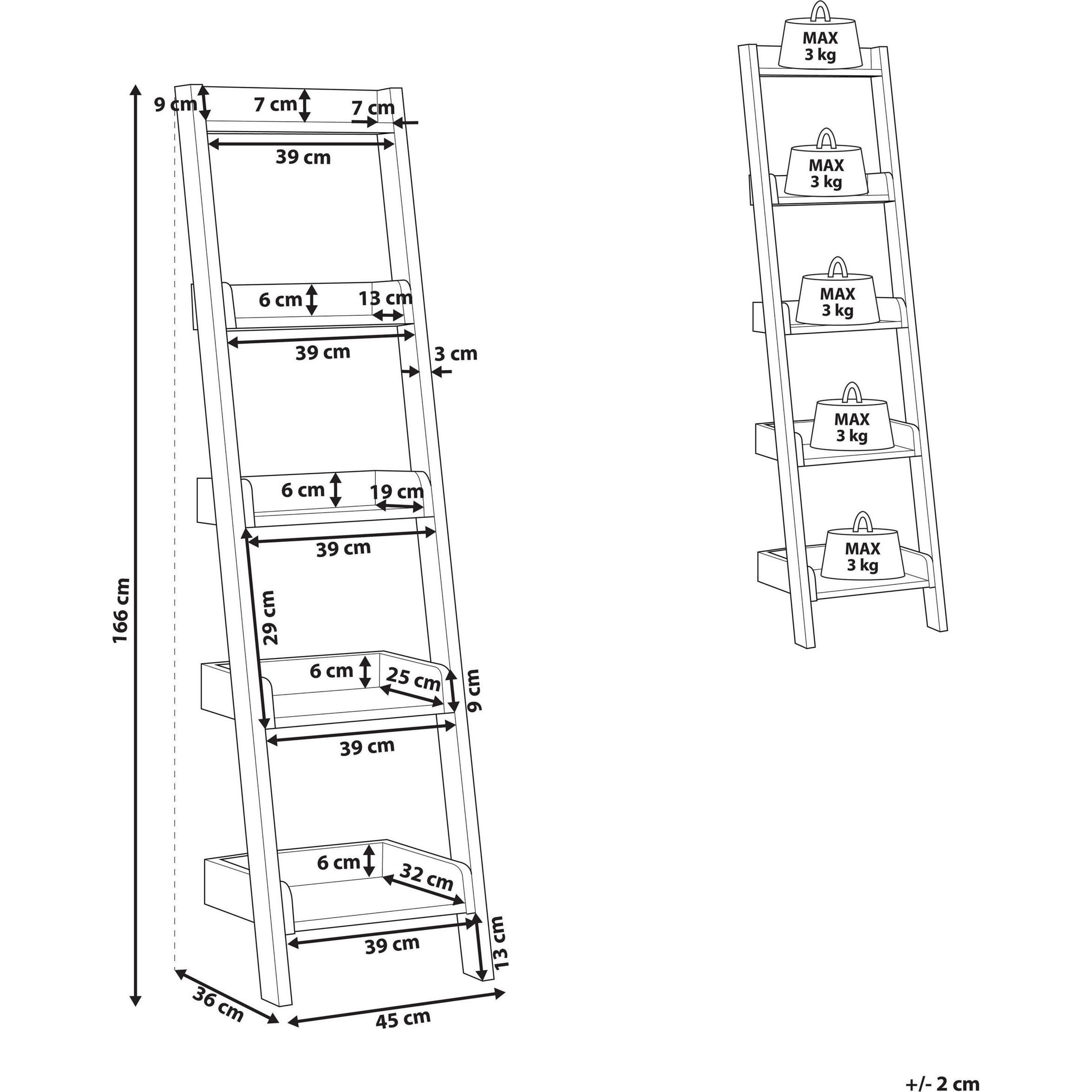 Thumbnail - Beliani, Regal, Mobile Duo (45 x 36 x 166 cm)