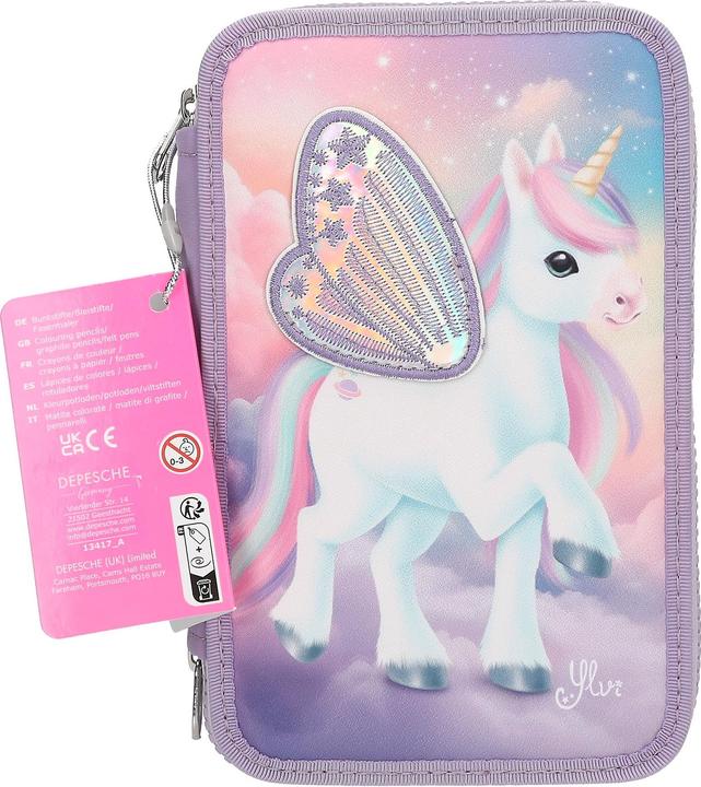 Produktbild Depesche Ylvi 3-Fach Federtasche mit appliziertem Flügel inkl. Stifte