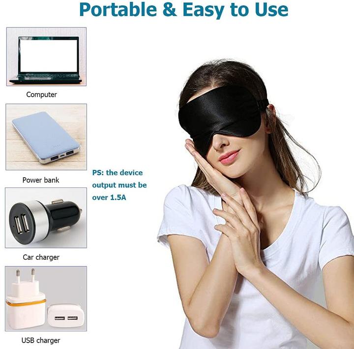 Actual product image Pjyu Eye mask, warming, black