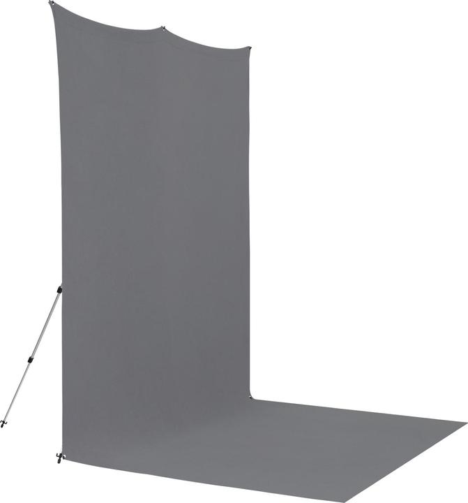Produktbild Westcott X-Drop Pro - Neutral Gray (8' x 13') Wrinkle-Resistant Backdrop Kit, 2.4x4 m (8 cm, 13 cm)
