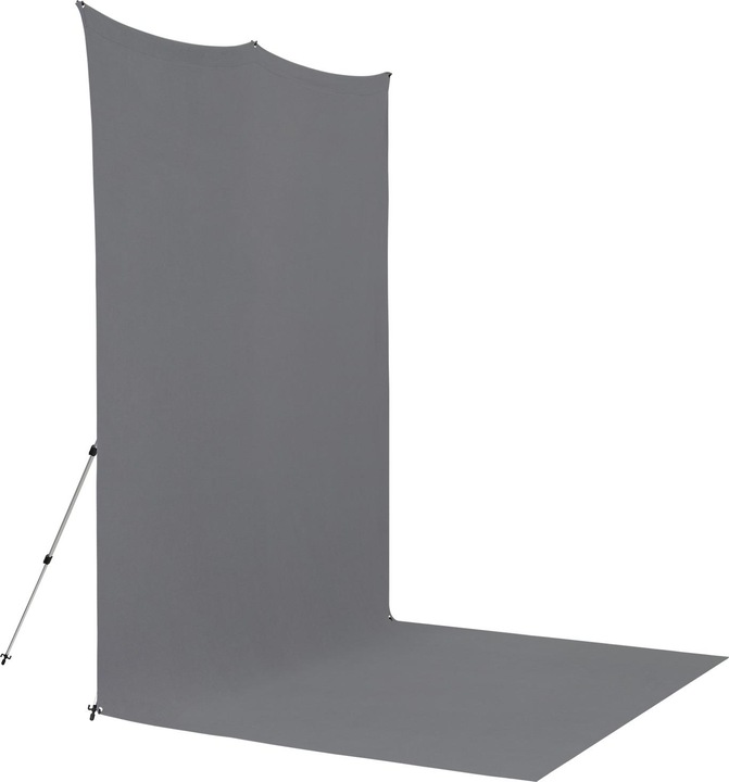 Actual product image Westcott X-Drop Pro - Neutral Gray (8' x 13') Wrinkle-Resistant Backdrop Kit, 2.4x4 m (8 cm, 13 cm)