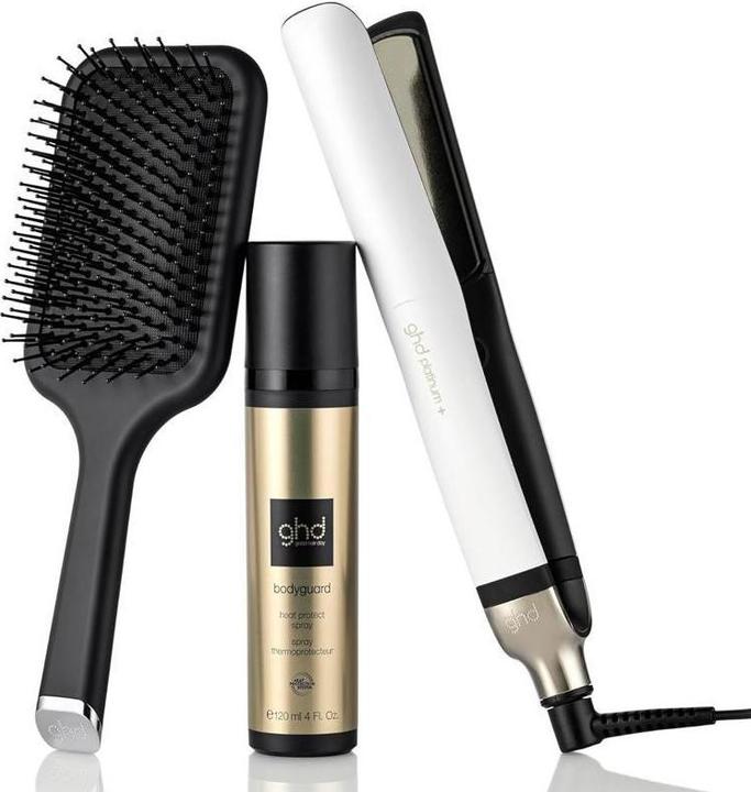 ghd Coffret Cadeau Platinum+ avec Bodyguard et Brosse Polyvalente
