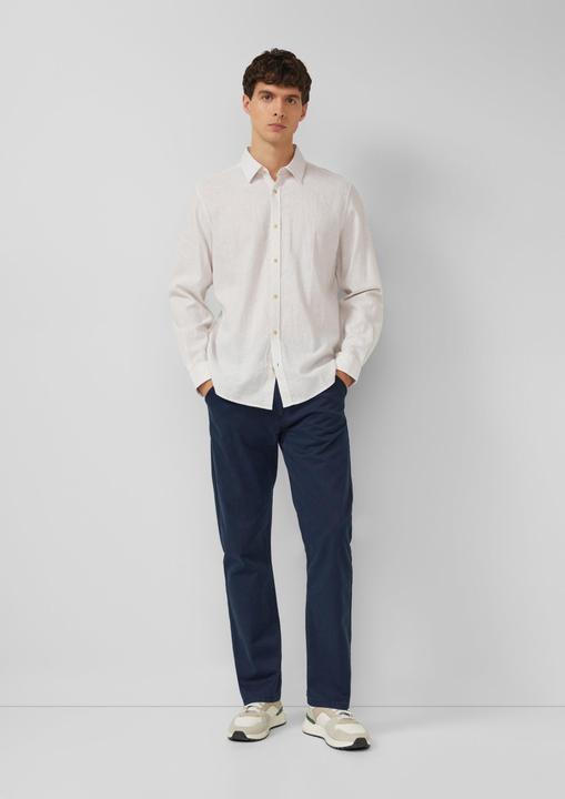 Immagine prodotto s.Oliver Regular Fit: Langarmhemd aus Leinenmix mit Streifen (M)
