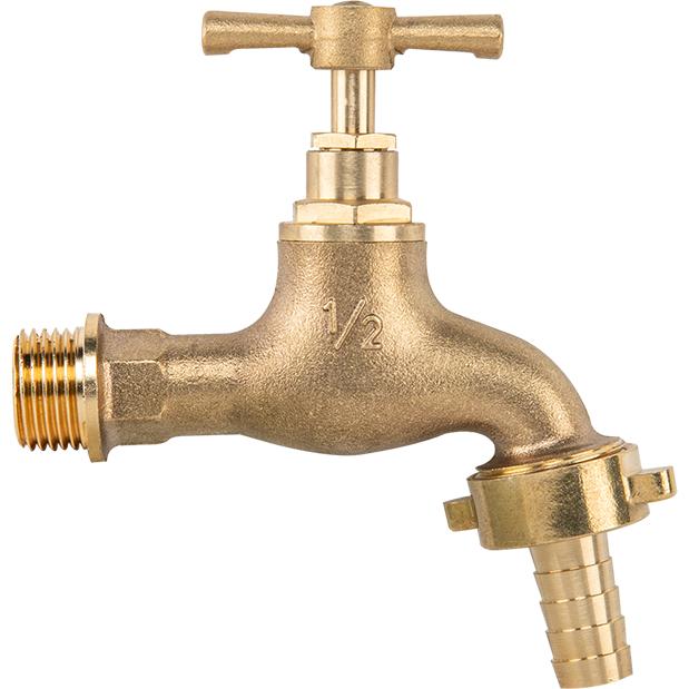 Bradas, Raccordo per tubo flessibile, Messinghahn mit Aussengewinde x Aussengewinde für Schlauchanschluss