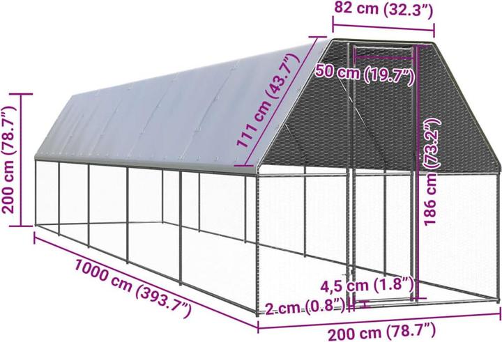 Immagine prodotto vidaXL Hühnerkäfig
