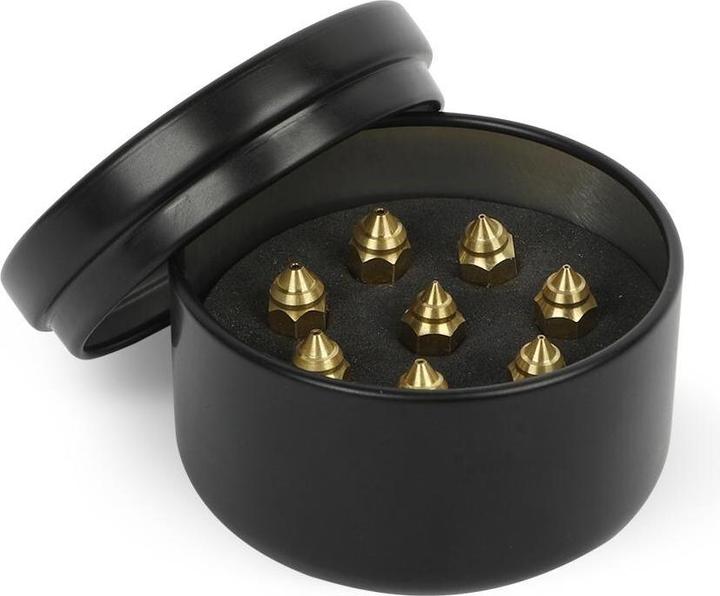 Actual product image Creality Nozzle set brass high-end, 8 pieces (Blast pipe)