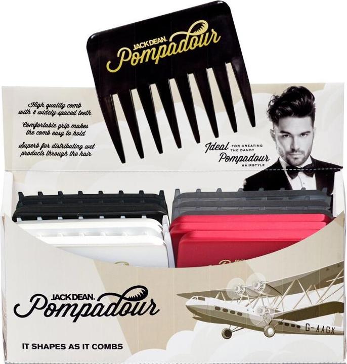 Actual product image Denman Jack Dean Pompadour combs, 24pcs display