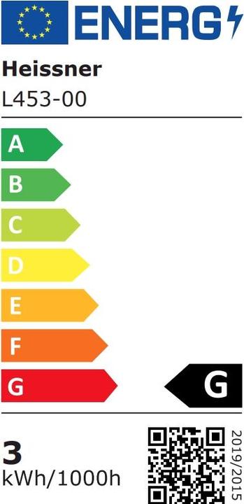 Energy Label Heissner L453-00 Floor lamp LED, stainless steel (130 lm, IP68)