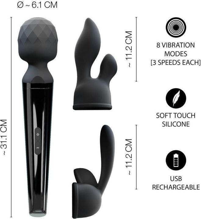 Produktbild 40 Years Wand Vibrator Mit 2 Aufsätzen