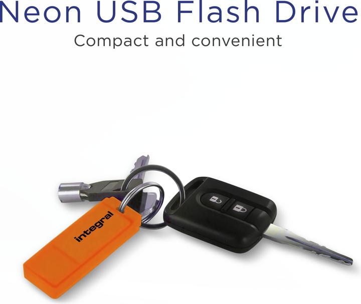Actual product image Just Integral Neon - USB Flash Drive - 32 GB - USB 2.0 (32 GB, USB-A)