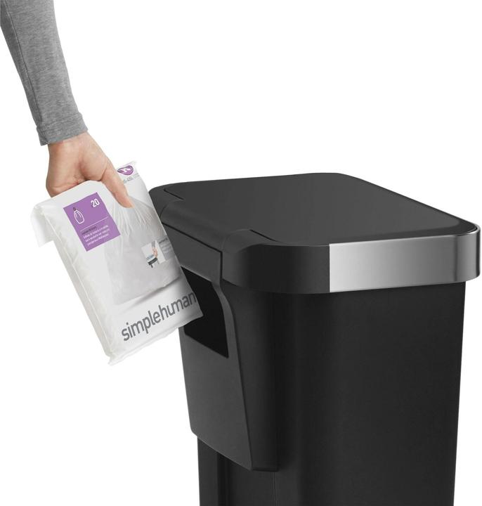 Actual product image Simplehuman 45 l, single compartment, black plastic (45 l)