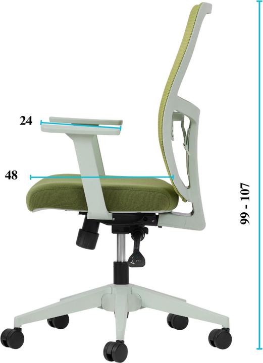 Image du produit Kalune Design Lumbar 108 Green Office Chair Set 2 Pieces