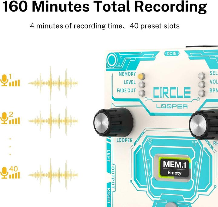 Actual product image Donner Circle Looper Pedal (Guitar)