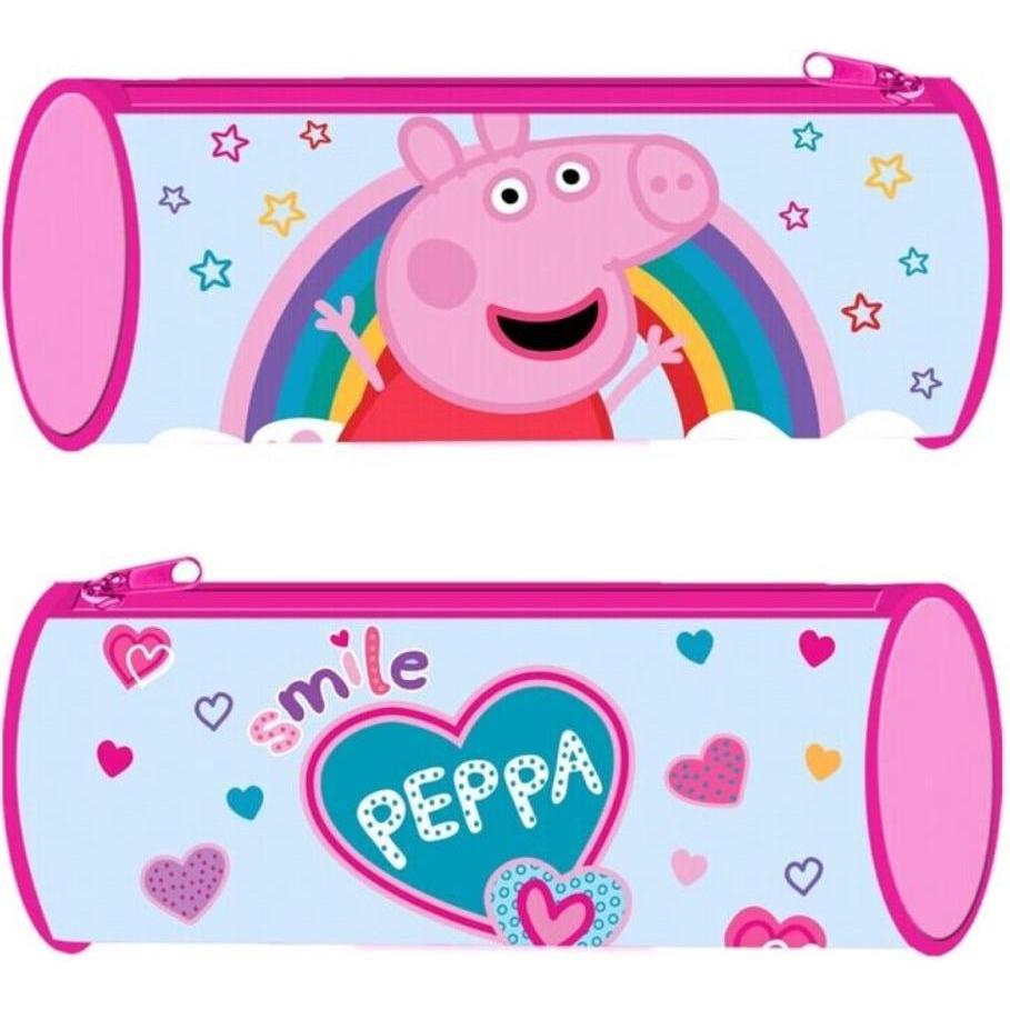 Tinisu, Etui, Peppa Pig Etui fÃ¼r die Schule Federtasche Rund Stifteetui Kinder Tasche