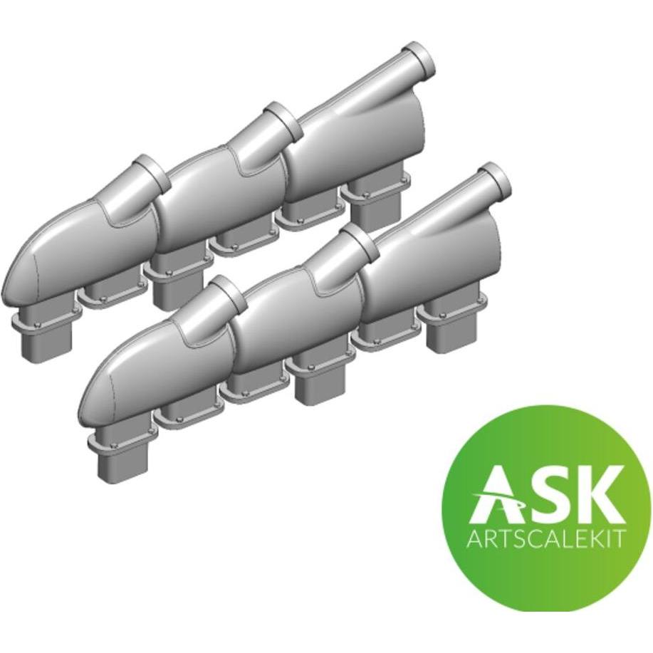 Art Scale Kit Spitfire Mk.Vb Exhausts round type for Eduard