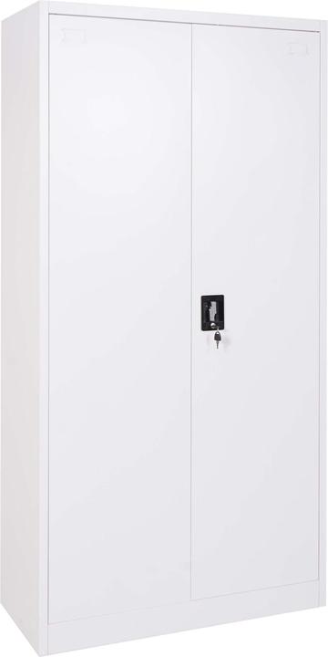 Actual product image Mendler Filing cabinet, steel cabinet Office cabinet, 2 doors 185x90cm white (185 x 90 x 40 cm)