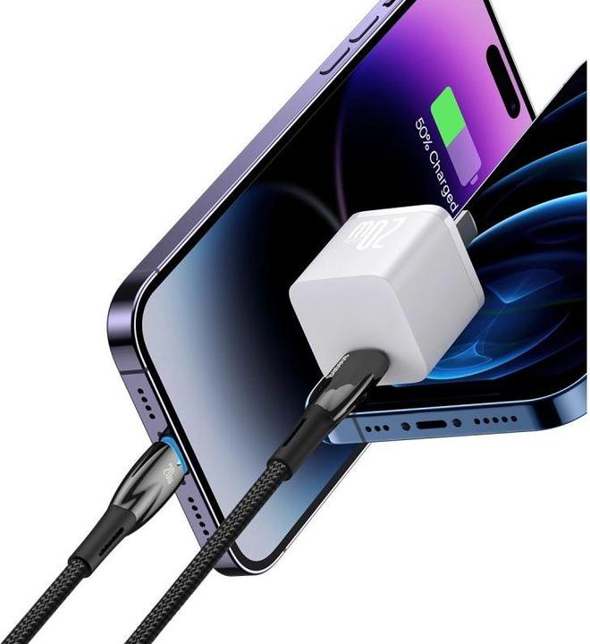 Produktbild Baseus USB-C cable for Lightning Glimmer Series, 20W, 2m (Black) (2 m, USB 2.0, 20 W)