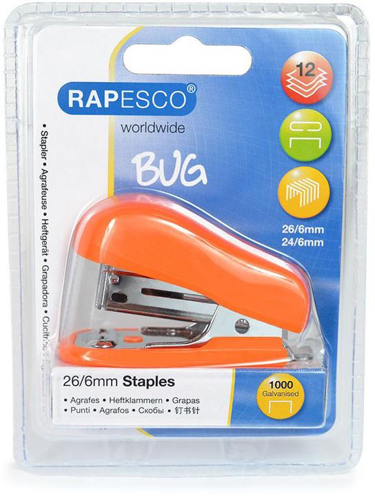 Actual product image NoName Rapesco 1410 Bug Mini Stapler - 12 Sheets - Orange (12 Sheets)