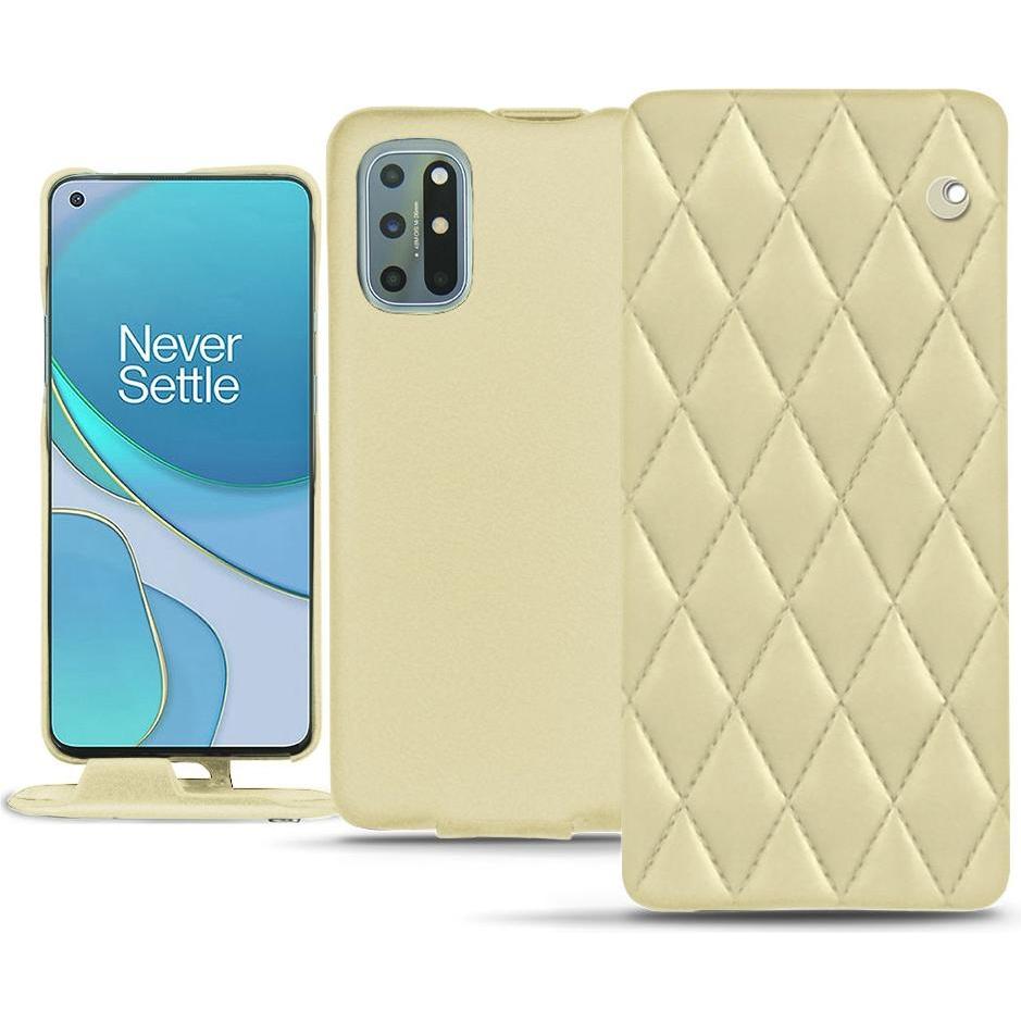 Noreve Lederschutzhülle vertikal (OnePlus 8T), Smartphone Hülle, Beige