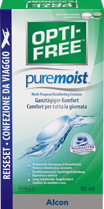 Actual product image Opti Free PureMoist, contact lens solution, 90 ml (All in One solution, 90 ml)