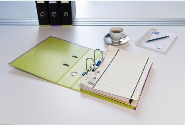 Produktbild Elba Ordner myColour, Rückenbreite: 80 mm, violett-hellgrün DIN A4, Einband aussen (A4, 80 mm, 1 Stück)