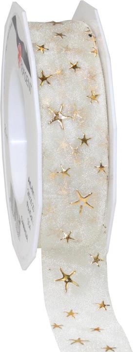 Produktbild Pattberg Geschenkband Canada 2.5 cm x 20 m, Creme/Gold (1x)