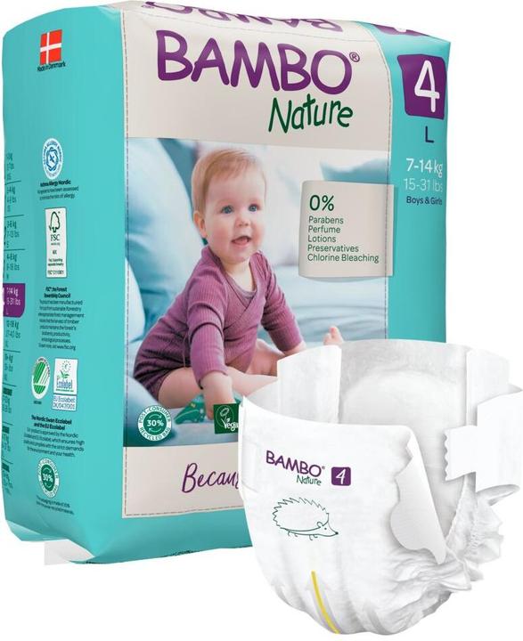 Produktbild Bambo Biowindeln Maxi (Gr. 4, Tragepack, 24 Stk.)