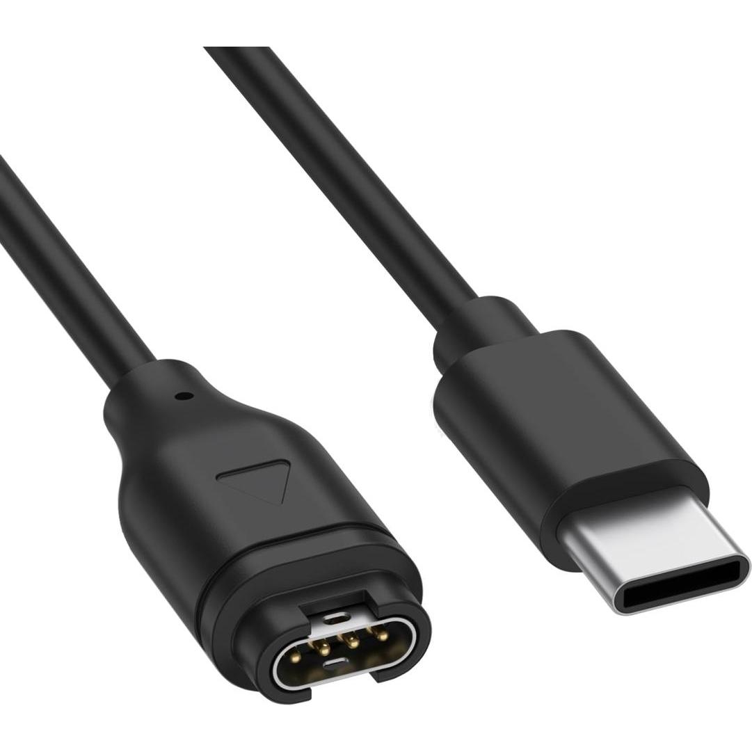 PowerGuard Garmin USB-C Ladekabel Smartwatch Charge Cable, Accessori per smartwatch, Nero