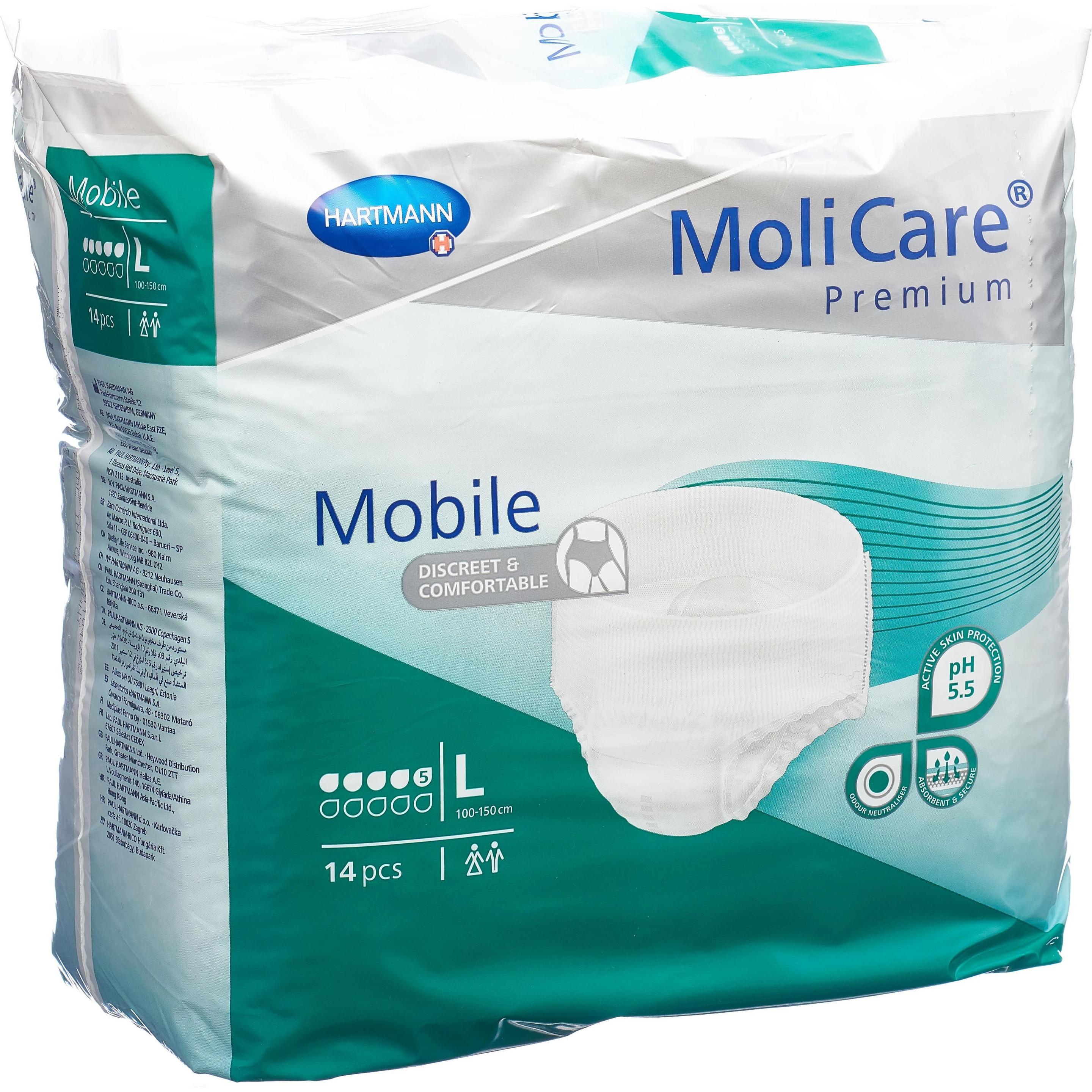 MoliCare, Inkontinenzhygiene, Mobile 5 Inkontinenz Pants (14 x, L)
